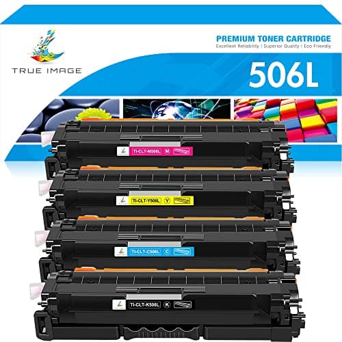 Image of TRUE IMAGE CLT-506L Compatible Toner Cartridge Replacement for Samsung CLT-K506L CLT-Y506L CLT-M506L CLT-C506L CLX-6260FW CLX-6260ND CLX-6260FR CLP 680 680DW 680ND (Black,Cyan,Yellow,Magenta, 4-Pack)