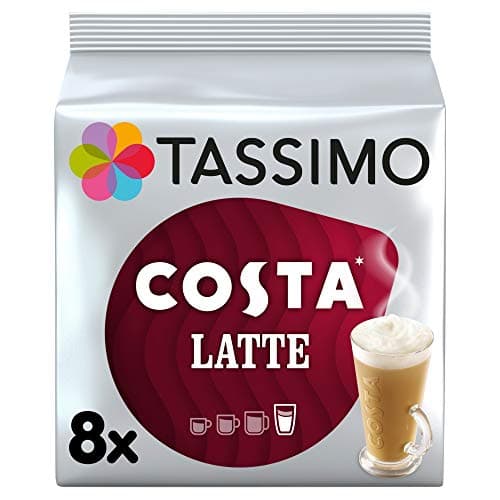 Image of Tassimo Costa Latte Coffee Pods, Pack of 8