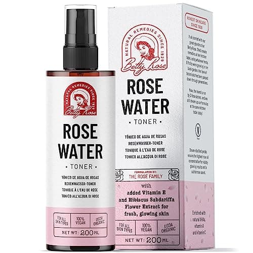 Image of Pure Rose Water Spray - Natural Mist Facial Toner, 100% Rosewater for Face, Scalp & Hair, Hydrating Toner, 200ml