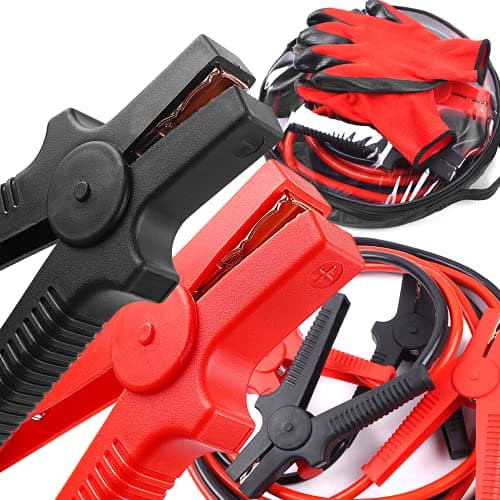 Image of MIKKUPPA 3m Heavy Duty Jump Leads Professional Car Van Battery Booster Cables 350AMP for 12V and 24V with Gloves and Storage Bag