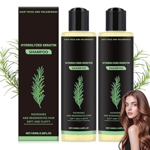 Image of Rosemary Hair Growth Shampoo, 2 Pcs Organic Rosemary Shampoo for Hair Growth, Natural Shampo for Hair Thickening & Strengthening and Preventing Hairs Loss with Hydrolyzed Keratin for Women Men