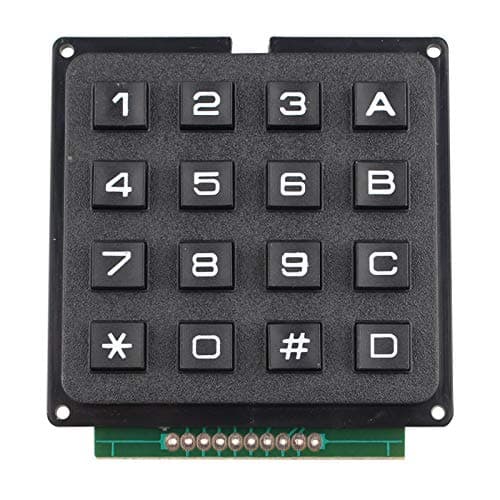 Image of HALJIA 4 x 4 Matrix Array 16 Switch Keypad Keyboard Module 16 Key MCU Membrane Switch Keypad Compatible with Arduino Including Ebook