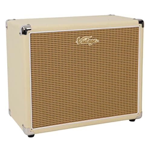 Image of Vintage VMC10VW Retro 10” Speaker Cabinet - 30W RMS - 1x10” Passive Extension Cab | Compact, Lightweight Design with Rubber Feet & Metal Corners | Perfect for Practice & Gig Rigs – Vintage White