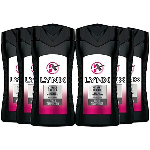 Image of 6 Pack Lynx Fresh Temptation Shower Gel Body wash, Attract For Her, 250ml
