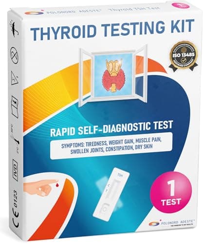 Image of ADESTE Thyroid Testing Kit | Thyroid Test Kit at Home CE Certified | Result in 10 Minutes | Clinical Accuracy 98.2% | Easy to Use