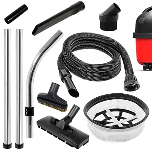Image of SPARES2GO 2.5m Hose Filter Rods + Full Brush Tools Kit for Numatic Henry Hetty Vacuum Cleaner