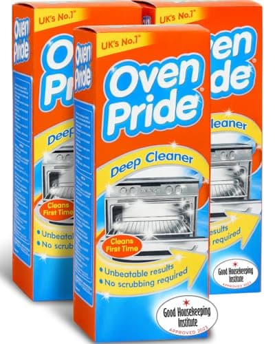 Image of 3 x Oven Pride | Oven Cleaner - 500ml Complete Oven Cleaning Kit with Safety Gloves & Cleaning Bag - Cleans First Time - Oven Cleaner Heavy Duty - Degreases Oven Without Scrubbing (Pack of 3)