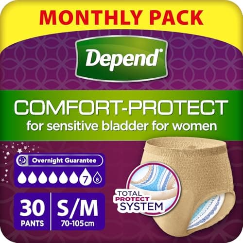 Image of Depend Comfort Protect Incontinence Pants for Women, Small/Medium - 30 Pants