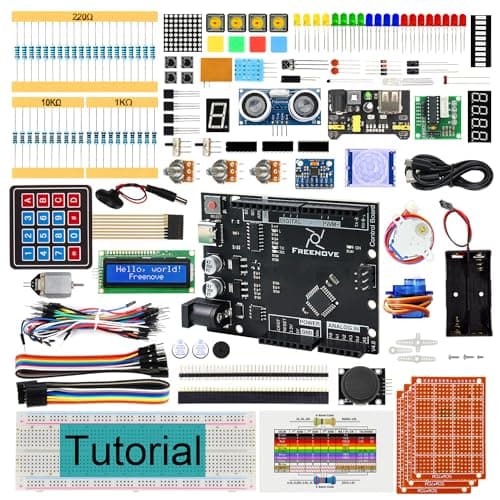 Image of FREENOVE Ultimate Starter Kit with Board V4 (Compatible with Arduino IDE), 274-Page Detailed Tutorial, 217 Items, 51 Projects