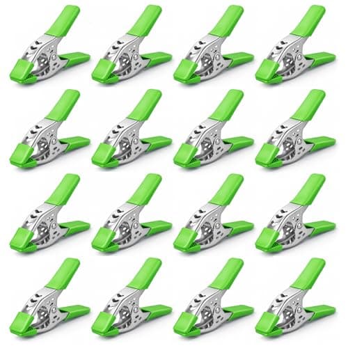 Image of Bishop 16 Pcs - 6 Inch (150mm) Heavy Duty Metal Spring Clamps - 2.5 Inch (63mm) Jaw Opening, Strong Grip Non-Slip Handles with Protective Pads for Woodworking, DIY, Photography & Market Stalls