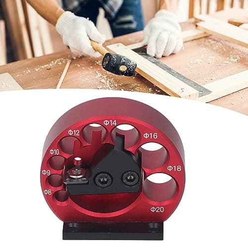 Image of Dowel Maker Jig Kit, 8mm to 20mm Round Dowel Maker Jig with Wrench,8 Holes Adjustable Dowel Cutter Plate Electric Drill Milling Cylindrical Woodworking Tool for Wood Rods