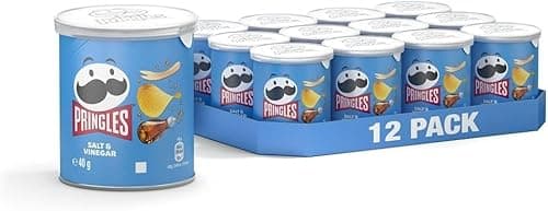Image of Pringles Salt & Vinegar Crisps - 12x40g