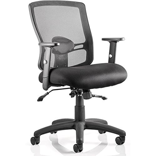 Image of Dynamic Portland II Task Operator Mesh Chair with Arms - Black