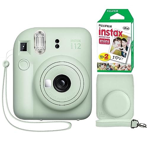 Image of Fujifilm Instax Mini 12 Instant Camera + Minimate Custom Case + Fuji Instax Film 20 Sheets Twin Pack (Mint Green)