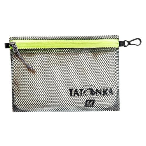 Image of Tatonka Zip Pouch - Flat Storage and Document Bag in Various Sizes and as a Set - Transparent, Waterproof and Robust, Black, M (20 x 15 cm)