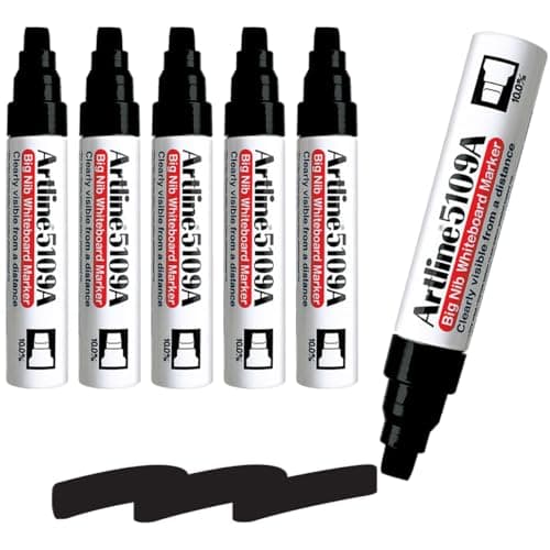Image of Artline 5109A Big Nib Whiteboard Marker - Black (Pack of 6)