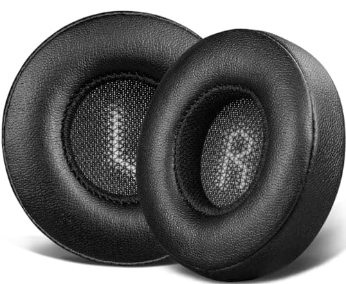 Image of SOULWIT Professional Replacement Ear Pads for JBL E35 E45 E45BT Duet BT Bluetooth Wireless Headphones, Earpads Cushions with Softer Protein Leather, Noise Isolation Foam (Black)