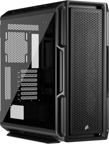 Image of CORSAIR 5000T Mid-Tower ATX PC Case – Removable Front and Roof Airflow Panels, RapidRoute Cable Management System, Spacious Interior, ASUS BTF, MSI Project Zero, Gigabyte Project Stealth – Black