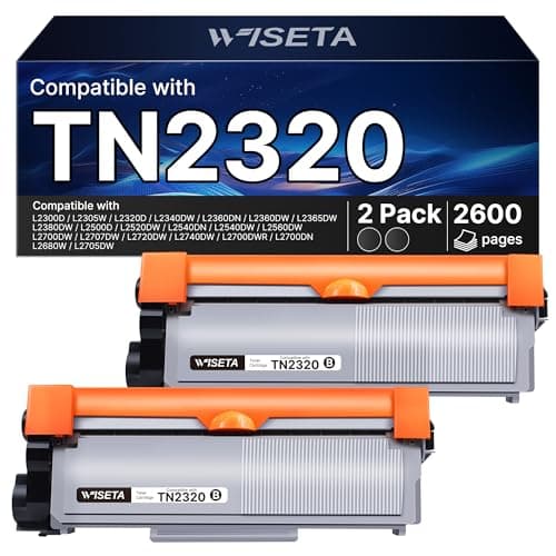 Image of TN2320 Toner Cartridge for Brother TN 2320 TN2310 TN-2320 Toner for Brother HL-L2365DW HL-L2340DW HL-L2300D HL-L2360DN HL-L2360DW DCP-L2520DW DCP-L2500D MFC-L2700DN MFC-L2720DW(2-Black)