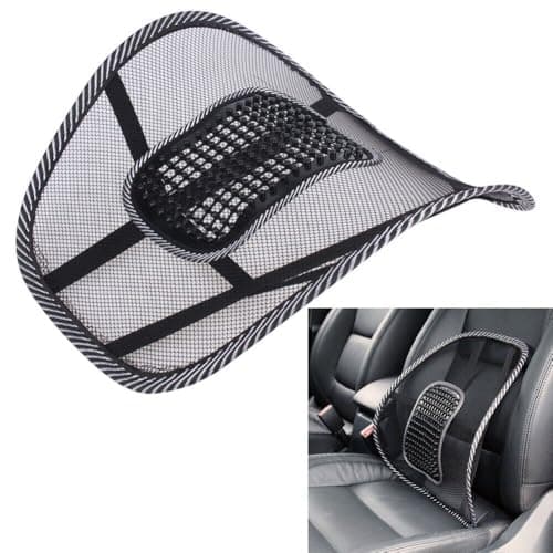 Image of Lower Back Support Lumbar Support For Office Chair Car Mesh Cushion Orthopaedic Backrest Seat Corrector Spinal Pain And Pressure Relief Elastic Strap With Ergonomic Air Flow Massage Nodes Black (1)