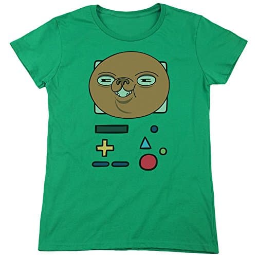 Image of Adventure Time - Womens BMO Mask T-Shirt, X-Large, Kelly Green