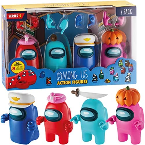 Image of Among Us Series 2 Action Figures 4-Pack Figures and Accessories 11cm