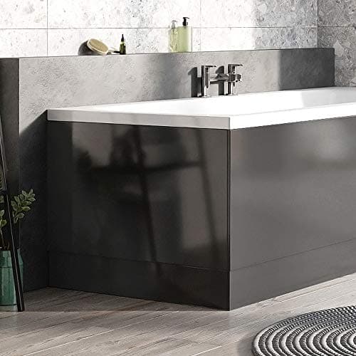 Image of The Bath People Newbold Bathroom End Bath Panel 800 Adjustable Height – Anthracite Grey Gloss