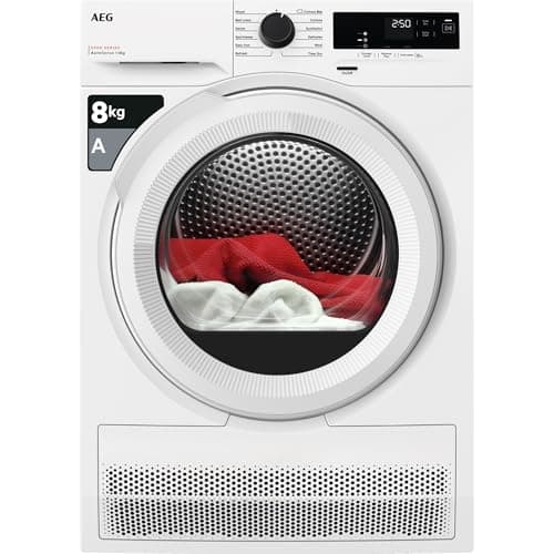 Image of AEG 5000 Series Heat Pump Tumble Dryer 8kg TXH508A4R, 8kg Load, Freestanding, Anticrease, Delay Start, Cotton and Delicate Programmes, Reversible door, Interior light, Class A, White