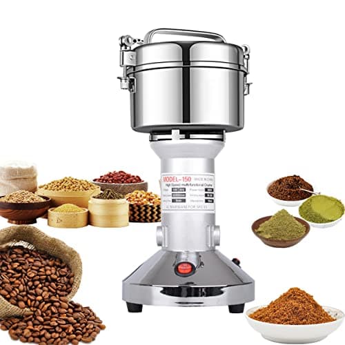Image of LEJIEYIN Electric Grain Grinder Mil 150g High Speed Stainless Steel, 900W Open-Cover-Stop Protection, for Grinding Various Dried Cereal/Herb/Spice/Nut