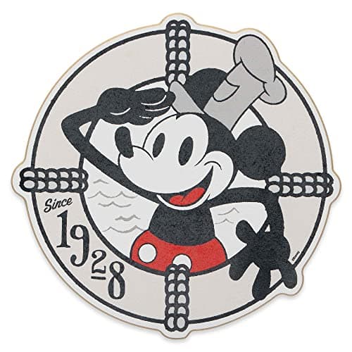 Image of Open Road Brands Disney Mickey Mouse as Steamboat Willie Buoy Wooden Wall Decor - Vintage Steamboat Willie Wall Art