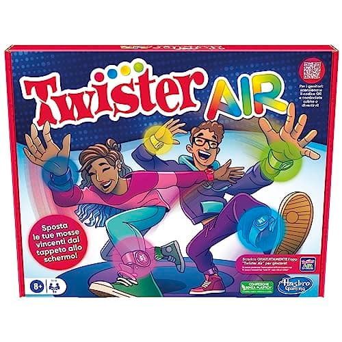 Image of Hasbro Gaming Twister Air Game, Twister Game with Augmented Reality App, Connects to Smart Devices, Active Party Games, Ages 8+