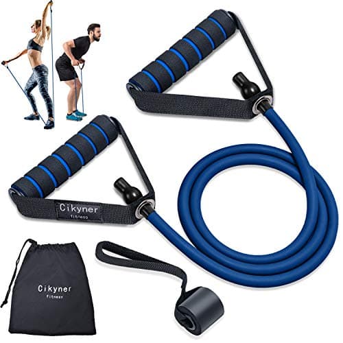 Image of Cikyner Resistance Bands, Resistance Tubes Resistance Bands with Handles Exercise Bands, Ideal for Home Gym Physical Therapy Strength Training Muscle Toning, Door Anchor & Bag included (single tube)