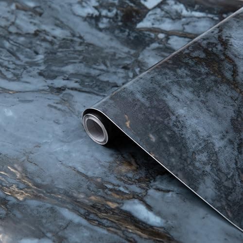 Image of d-c-fix vinyl wrap Romeo gold marble effect 67,5 cm x 2 m - sticky back plastic roll for furniture, kitchen & cupboards - contact paper sticker self adhesive film