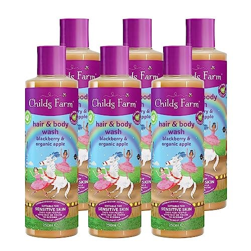 Image of Childs Farm | Kids Hair & Body Wash | Blackberry & Organic Apple | Suitable for Dry, Sensitive & Eczema-prone Skin | Multipack of 6 x 250ml