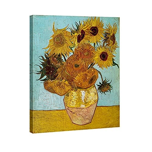 Image of Wieco Art Sunflower Giclee Canvas Prints of Van Gogh Paintings Picture to Photo Wall Art for Home Decor