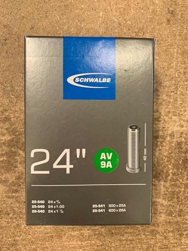Image of Schwalbe AV9A 24 x 1 inch Inner Tube with Schrader Valve