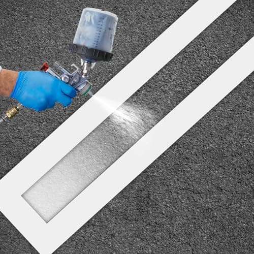 Image of Parking Lot Stencil, 4 x 88 Inch Silicone Foldable Reusable Wire Template Parking Lot Line Stencil for Asphalt Concrete Painting Parking Lot & Pavement Lines