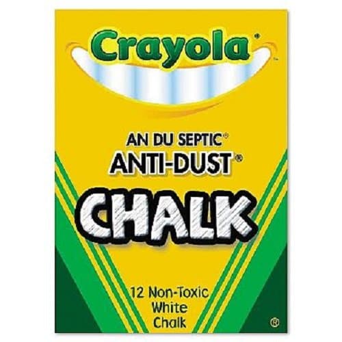 Image of Crayola : Nontoxic Anti-Dust Chalk, White, 12 Sticks per Box -:- Sold as 2 Packs of - 12 - / - Total of 24 Each