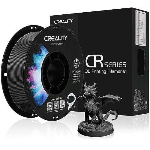 Image of Creality ABS Filament 1.75 mm, Official 3D Printer Filament ABS No-Tangling, Strong Bonding and Overhang Performance Dimensional Accuracy +/-0.03mm, 1kg(2.2lbs)/Spool (Black)