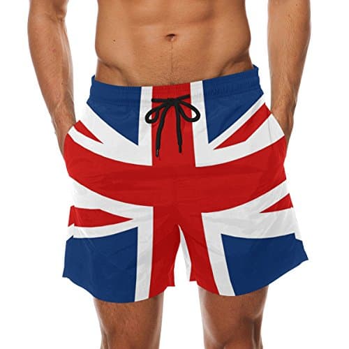 Image of coosun Men's UK British Flag Beach Board Shorts Quick Dry Swim Trunk Multicoloured