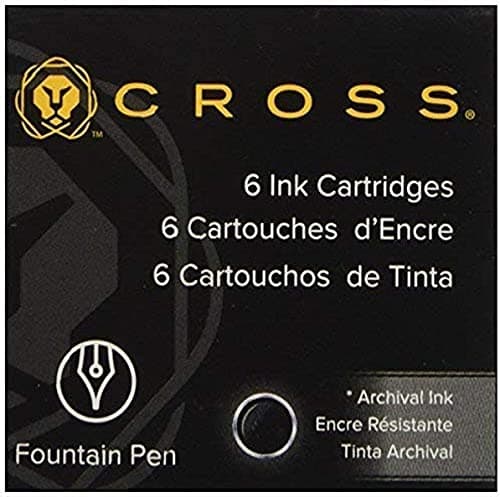 Image of Cross Refill Ink Cartridge - Black (Pack of 6)
