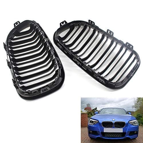 Image of F20 F21 1 Series 15-16 Glossy Black Sport Kidney Front Grille Grills - Pair