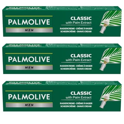 Image of Classic Men's Shaving Cream 100ml - Gentle Smooth & Soft Tube With Palm Extract Bundle Value Pack of 3