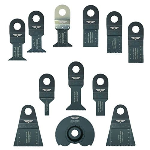 Image of 12 x TopsTools WXK12 Mix Blades Compatible with Worx Sonicrafter, Worx 250W, Erbauer Multitool Multi Tool Accessories