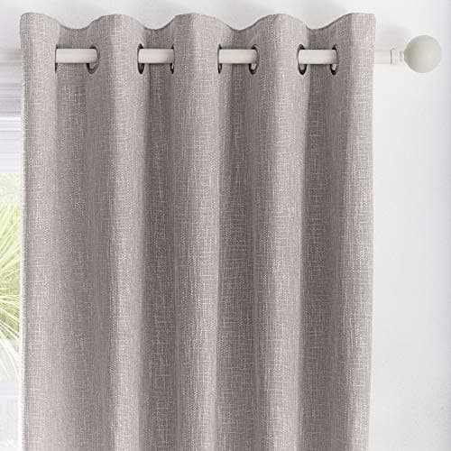 Image of Appletree Loft - Boucle - Jacquard Pair of Eyelet Curtains - 90" Width x 90" Drop (229 x 229cm) in Grey
