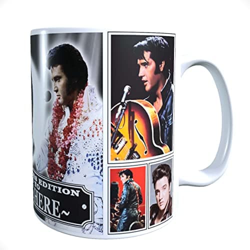 Image of Presley King of Rock n Roll Icon Ceramic Personalised Mug Gift