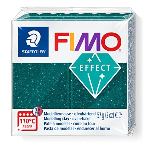 Image of STAEDTLER 8010-562 FIMO Effect Oven-Hardening Polymer Modelling Clay - Galaxy Green (57g)