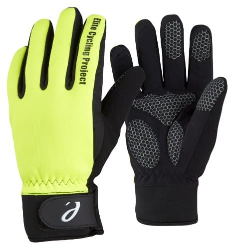 Image of Elite Cycling Project Malmo Waterproof Winter Cycling Gloves Padded Palms Thinsulate Lined, M, Hi Viz Green