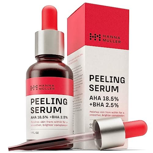 Image of Peeling Serum - AHA 18.5% + BHA 2.5% Chemical Peels for Face, AHA BHA Exfoliator for face - Exfoliating Ordinary Peeling Solution for Fine Lines & Wrinkles - Chemical Peel Serum, 1 Fl Oz