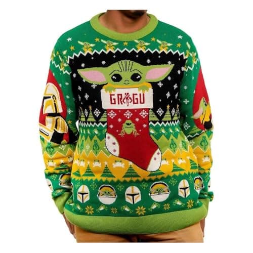 Image of Star Wars Baby Yoda Christmas Jumper Gift for Men or Women (Size: XXL)